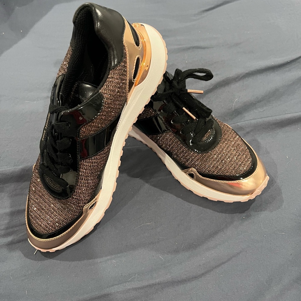 Pink rose gold Micheal Kors sneakers